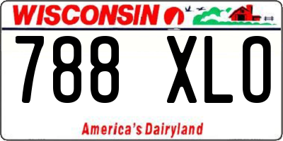 WI license plate 788XLO