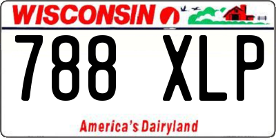 WI license plate 788XLP