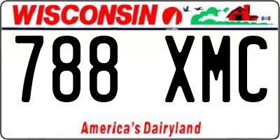 WI license plate 788XMC