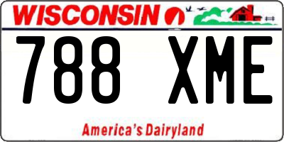 WI license plate 788XME