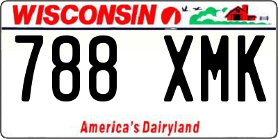 WI license plate 788XMK