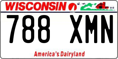 WI license plate 788XMN