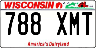 WI license plate 788XMT