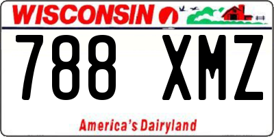 WI license plate 788XMZ