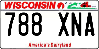 WI license plate 788XNA