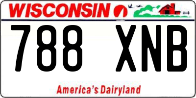 WI license plate 788XNB