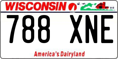 WI license plate 788XNE