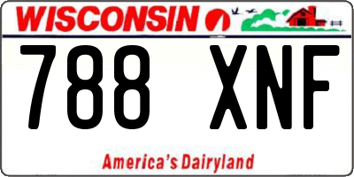 WI license plate 788XNF