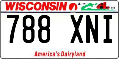 WI license plate 788XNI