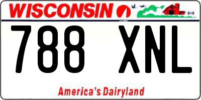 WI license plate 788XNL