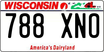 WI license plate 788XNO