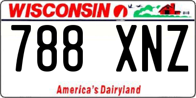 WI license plate 788XNZ