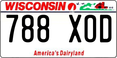 WI license plate 788XOD