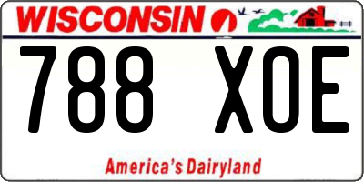 WI license plate 788XOE