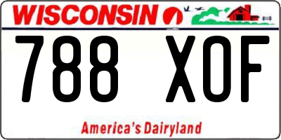 WI license plate 788XOF