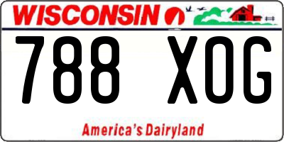 WI license plate 788XOG