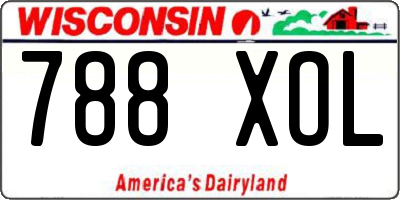 WI license plate 788XOL