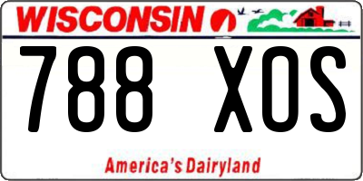 WI license plate 788XOS