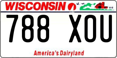 WI license plate 788XOU