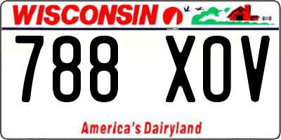 WI license plate 788XOV