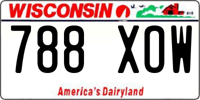 WI license plate 788XOW