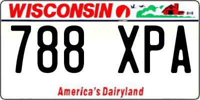 WI license plate 788XPA