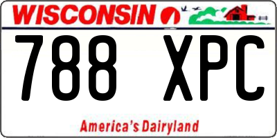 WI license plate 788XPC