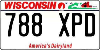 WI license plate 788XPD