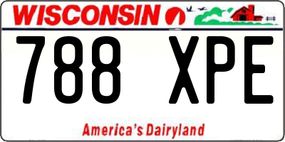 WI license plate 788XPE