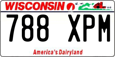 WI license plate 788XPM