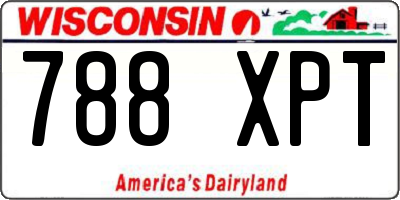 WI license plate 788XPT