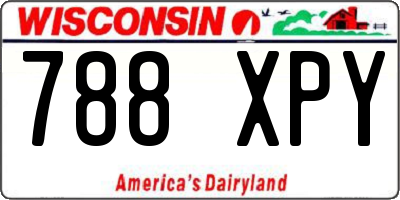 WI license plate 788XPY