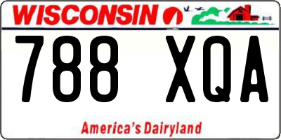 WI license plate 788XQA