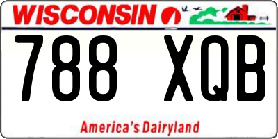 WI license plate 788XQB