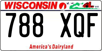 WI license plate 788XQF