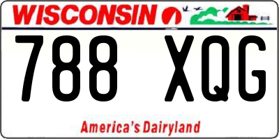 WI license plate 788XQG