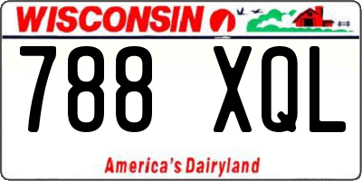 WI license plate 788XQL