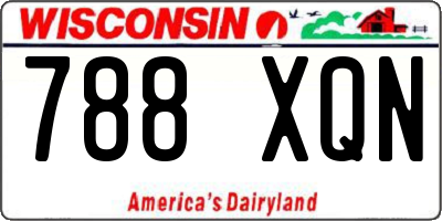 WI license plate 788XQN