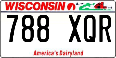 WI license plate 788XQR