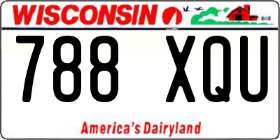 WI license plate 788XQU