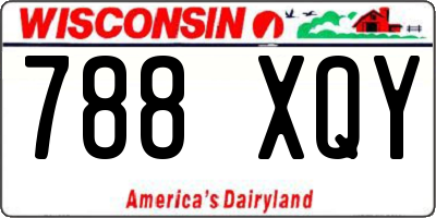 WI license plate 788XQY