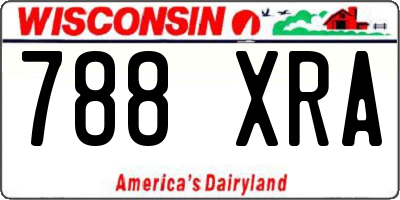 WI license plate 788XRA