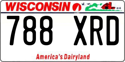 WI license plate 788XRD