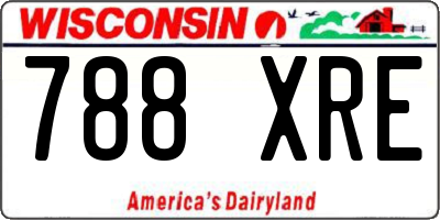WI license plate 788XRE