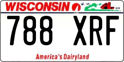 WI license plate 788XRF