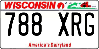 WI license plate 788XRG