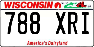 WI license plate 788XRI