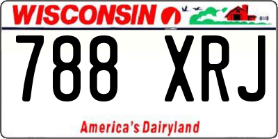 WI license plate 788XRJ