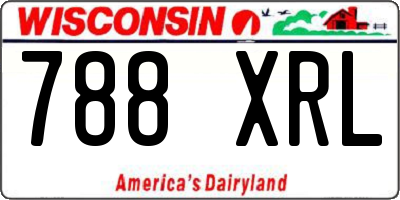 WI license plate 788XRL