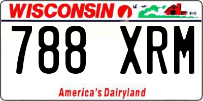 WI license plate 788XRM